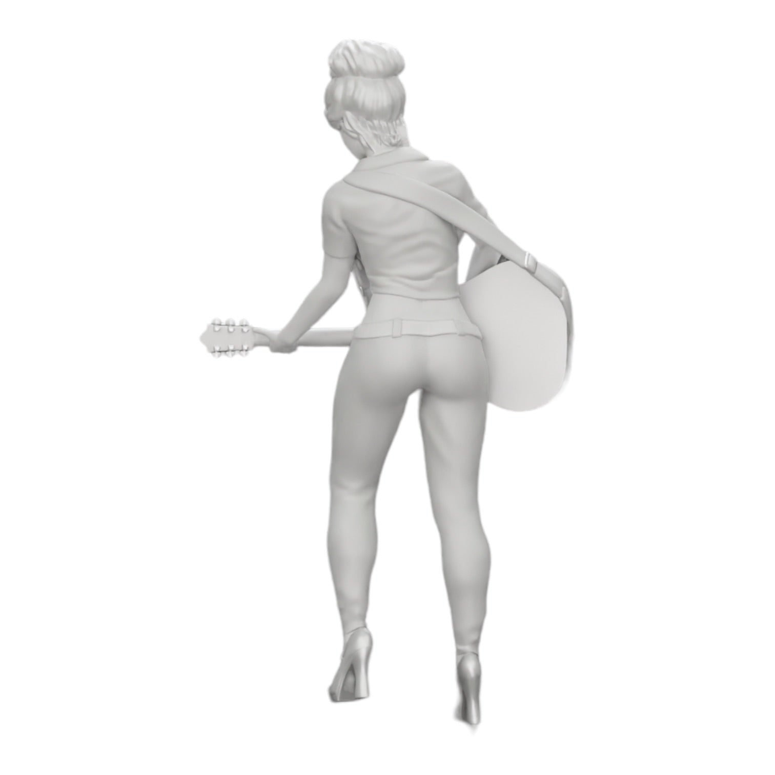 Photo de produit de modélisme diorama 0 : Jeune femme/musicienne sur scène jouant de la guitare acoustique (Réf n° A13)