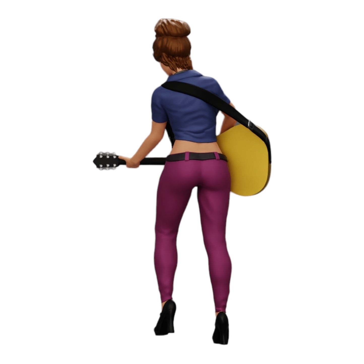 Diorama Modellbau Produktfoto 0: Junge Frau/ Musikerin auf der Bühne spielt Akustikgitarre (Ref Nr. A13)