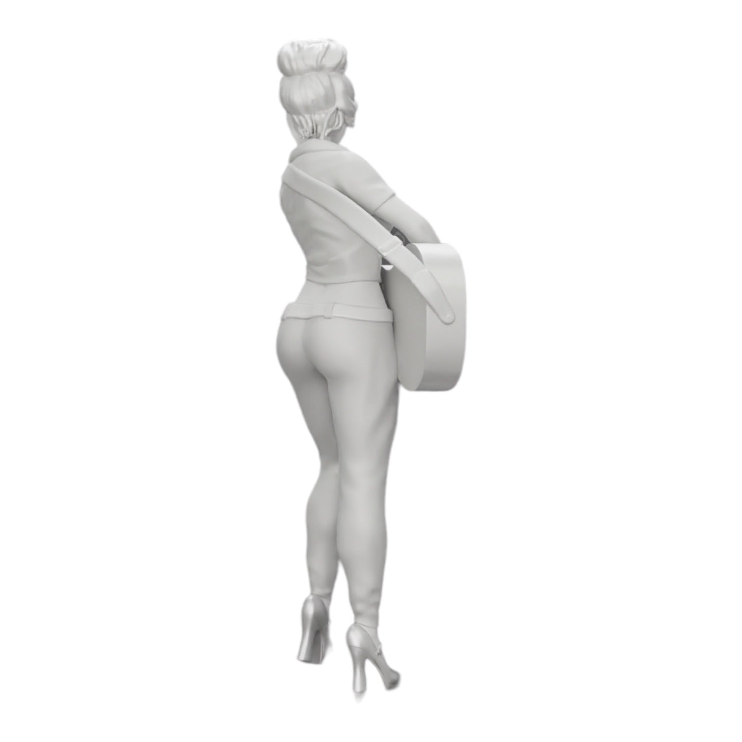 Photo de produit de modélisme diorama 0 : Jeune femme/musicienne sur scène jouant de la guitare acoustique (Réf n° A13)