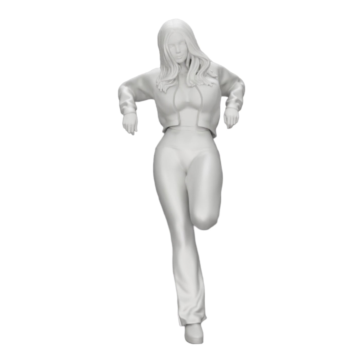 Photo de produit de modélisme diorama 0 : Fille avec une veste courte adossée à une voiture (Réf n° A18)