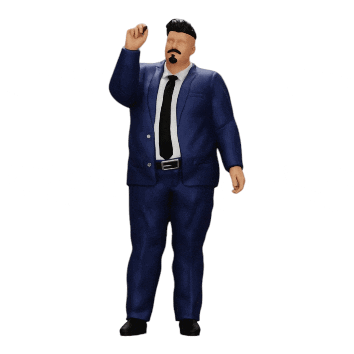 Photo de produit de modélisme diorama 0 : homme d'affaires corpulent écrivant sur un tableau blanc (Réf. n° A19)