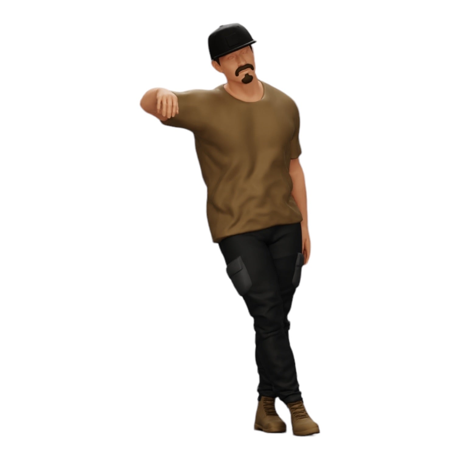 Photo de produit de modélisme diorama 0 : gangster avec chapeau adossé au mur (Réf. n° A23)