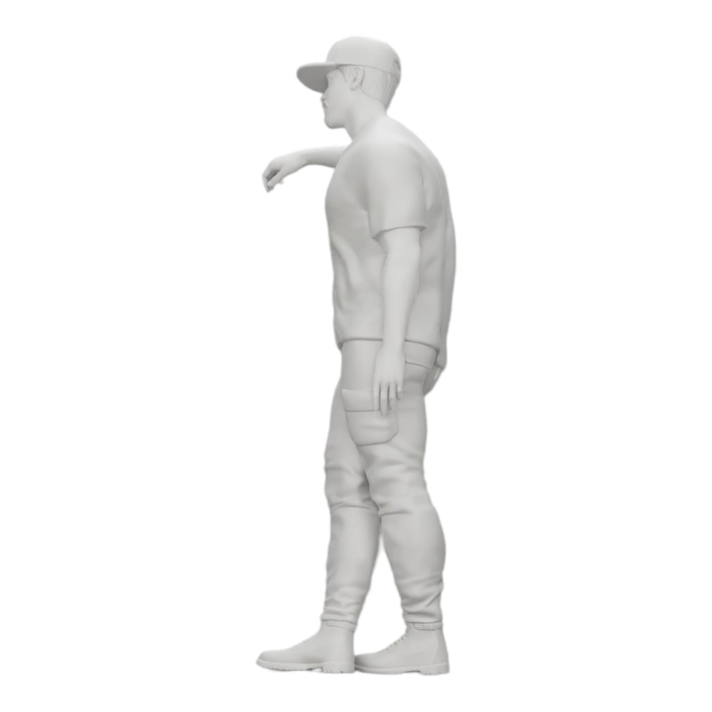 Photo de produit de modélisme diorama 0 : gangster avec chapeau adossé au mur (Réf. n° A23)