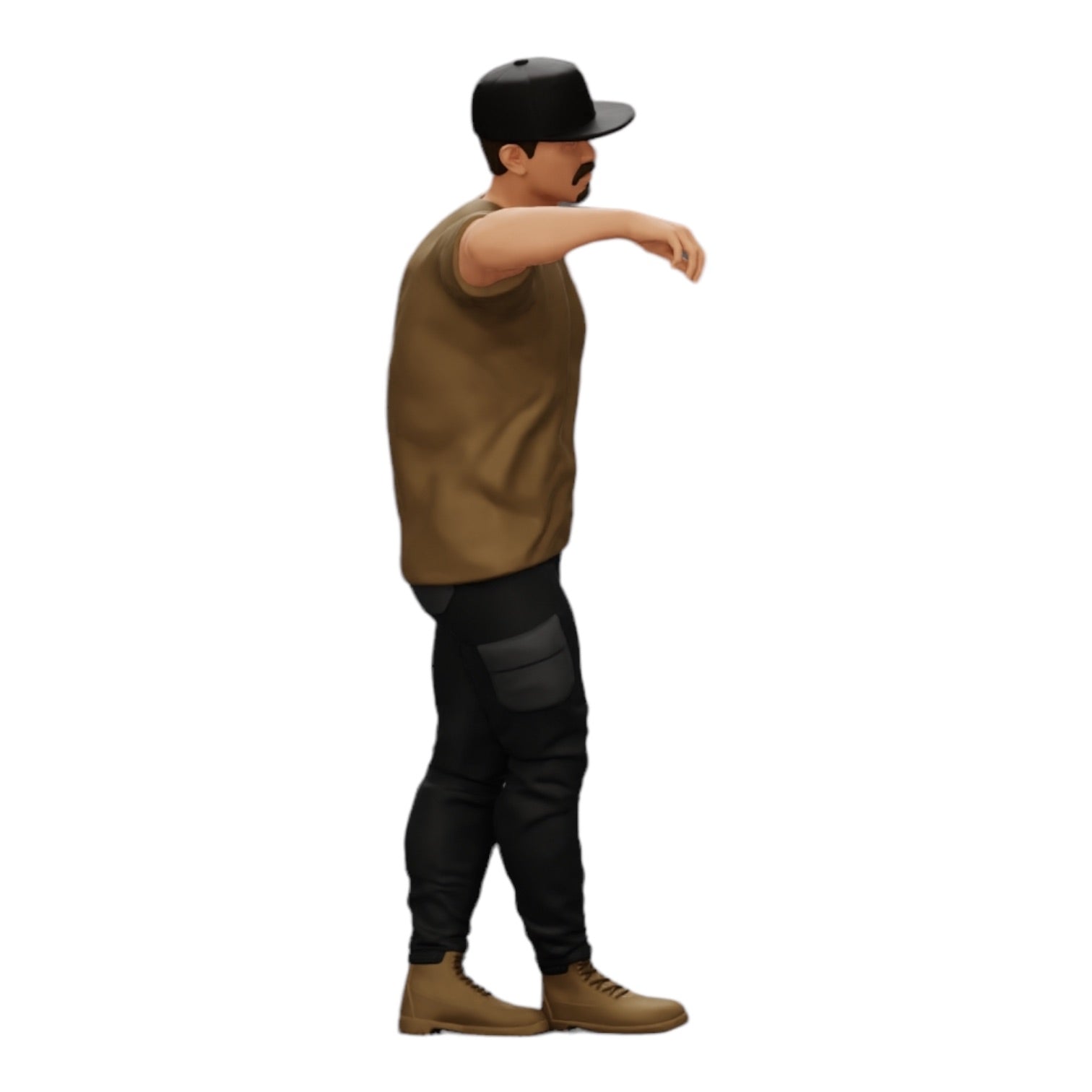 Photo de produit de modélisme diorama 0 : gangster avec chapeau adossé au mur (Réf. n° A23)