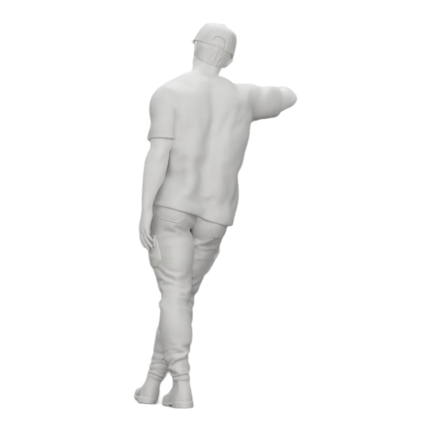 Photo de produit de modélisme diorama 0 : gangster avec chapeau adossé au mur (Réf. n° A23)