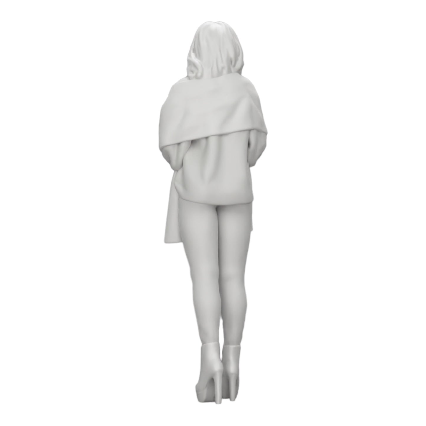 Photo de produit de modélisme diorama 0 : Femme dans le froid portant une écharpe et des chaussures à talons (Réf n° A26)
