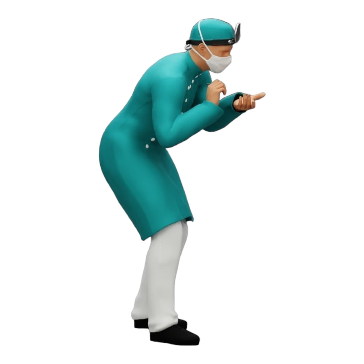 Photo de produit de modélisme diorama 0 : Chirurgien/Médecin examinant un patient à l'hôpital (Réf. n° A30)