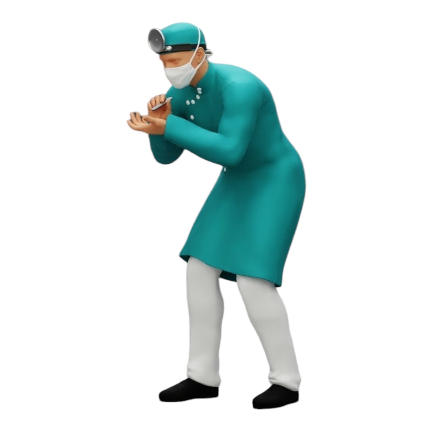 Photo de produit de modélisme diorama 0 : Chirurgien/Médecin examinant un patient à l'hôpital (Réf. n° A30)