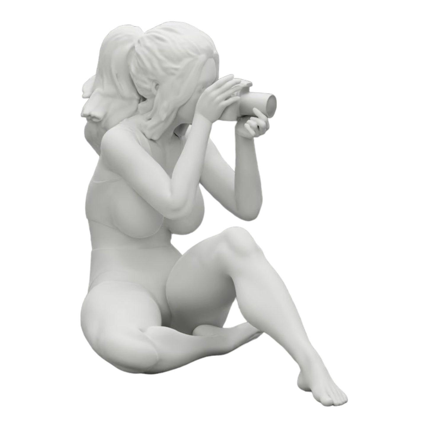 Photo de produit de modélisme diorama 0 : Photographe en bikini assise tenant une caméra (Réf n° A35)