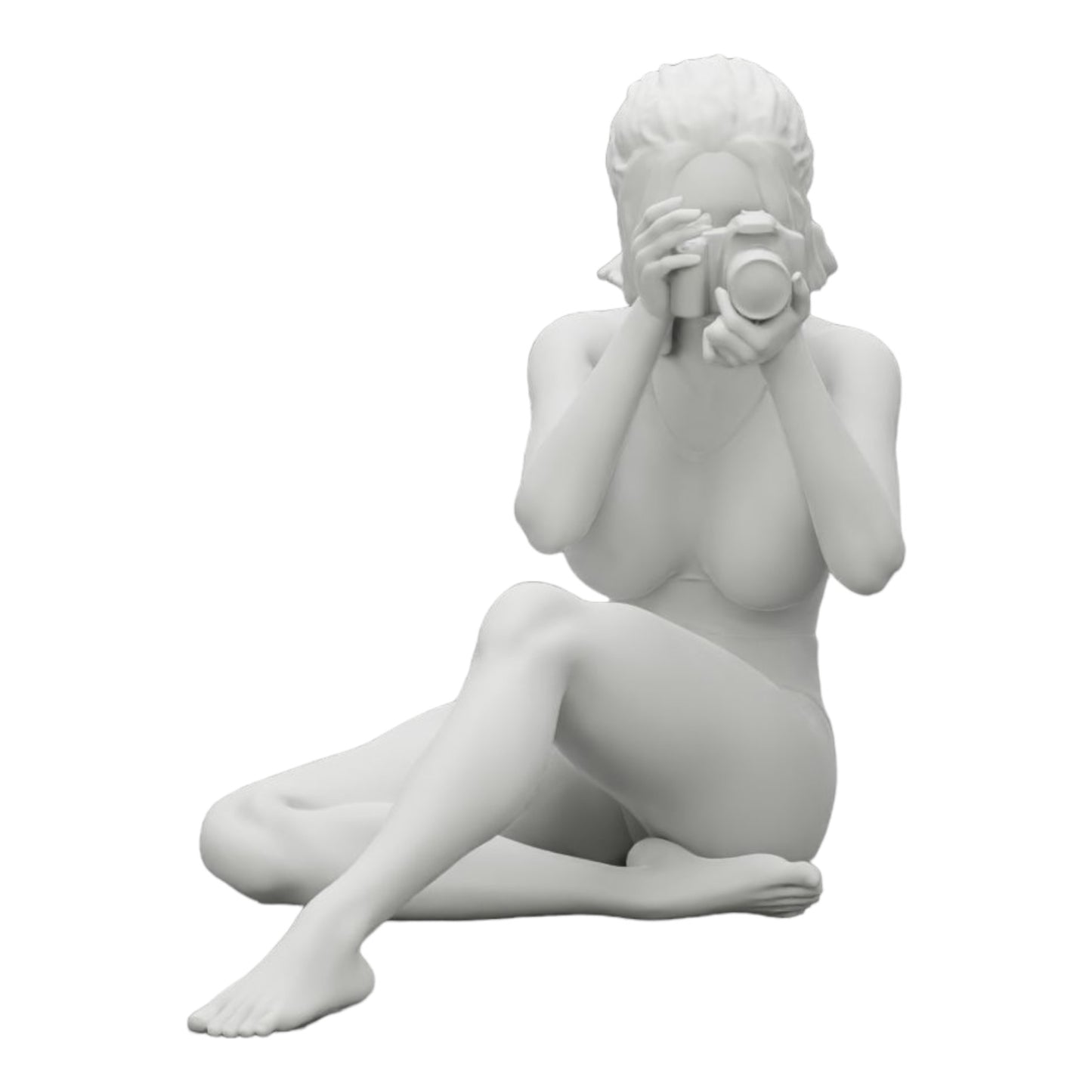 Photo de produit de modélisme diorama 0 : Photographe en bikini assise tenant une caméra (Réf n° A35)