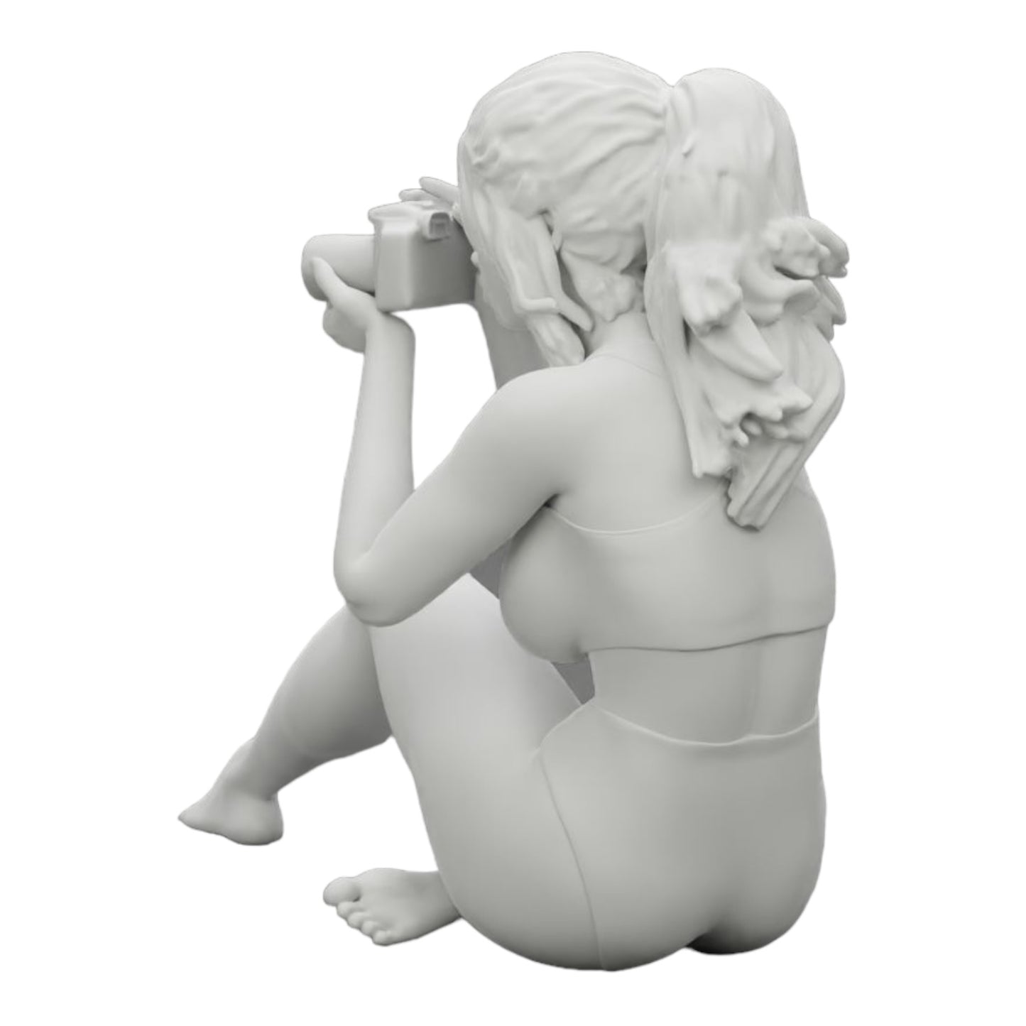 Photo de produit de modélisme diorama 0 : Photographe en bikini assise tenant une caméra (Réf n° A35)