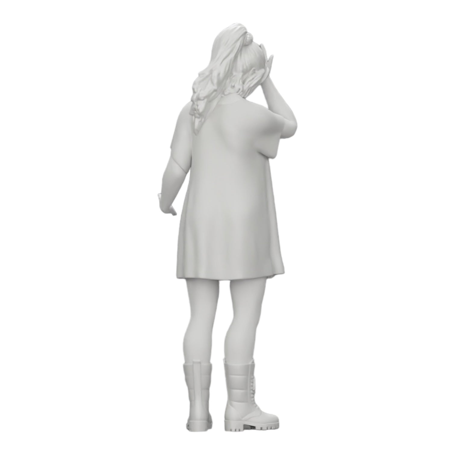 Photo de produit de modélisme diorama 0 : Jeune fille attrayante avec une longue chemise et des bottes (Réf. n° A37)