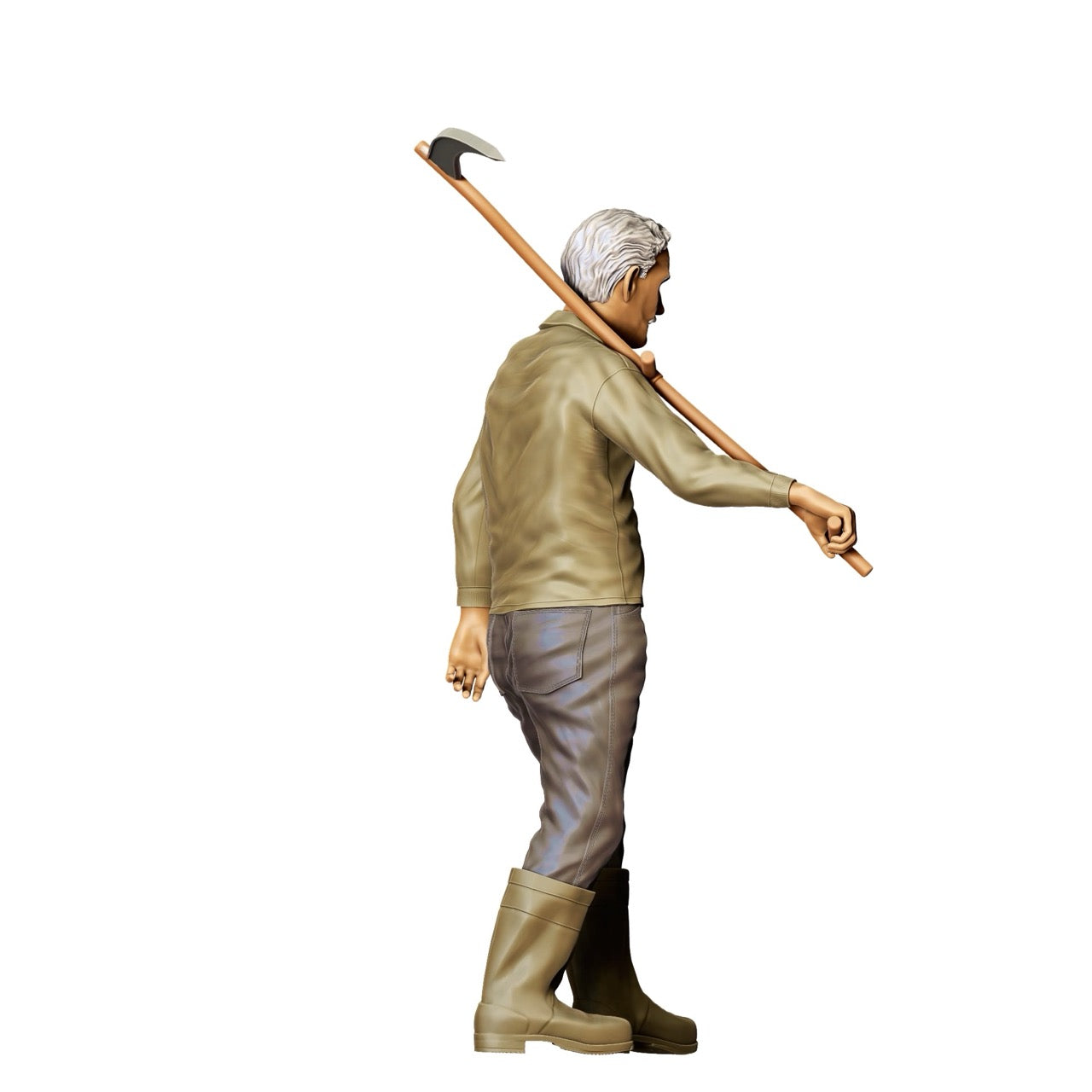 Figurine miniature : Fermier avec faux A - Vieux fermier au travail (n° 299)