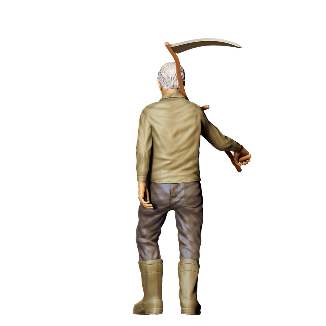 Figurine miniature : Fermier avec faux A - Vieux fermier au travail (n° 299)