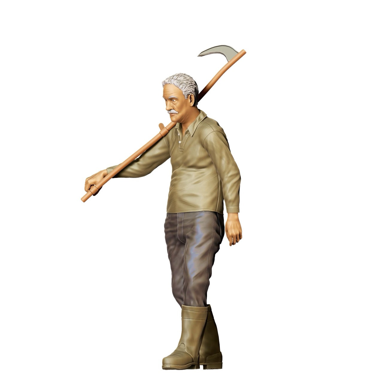 Figurine miniature : Fermier avec faux A - Vieux fermier au travail (n° 299)