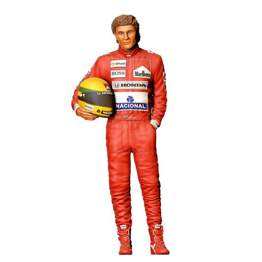 Photo de produit de modélisme diorama 0 : pilote avec casque - figurine en combinaison de course avec logos de sponsors (Réf. n° 412)