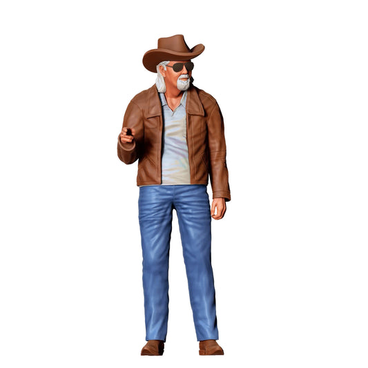 Photo de produit de modélisme diorama 0 : homme regardant une voiture - scène automobile (Réf. n° 362)