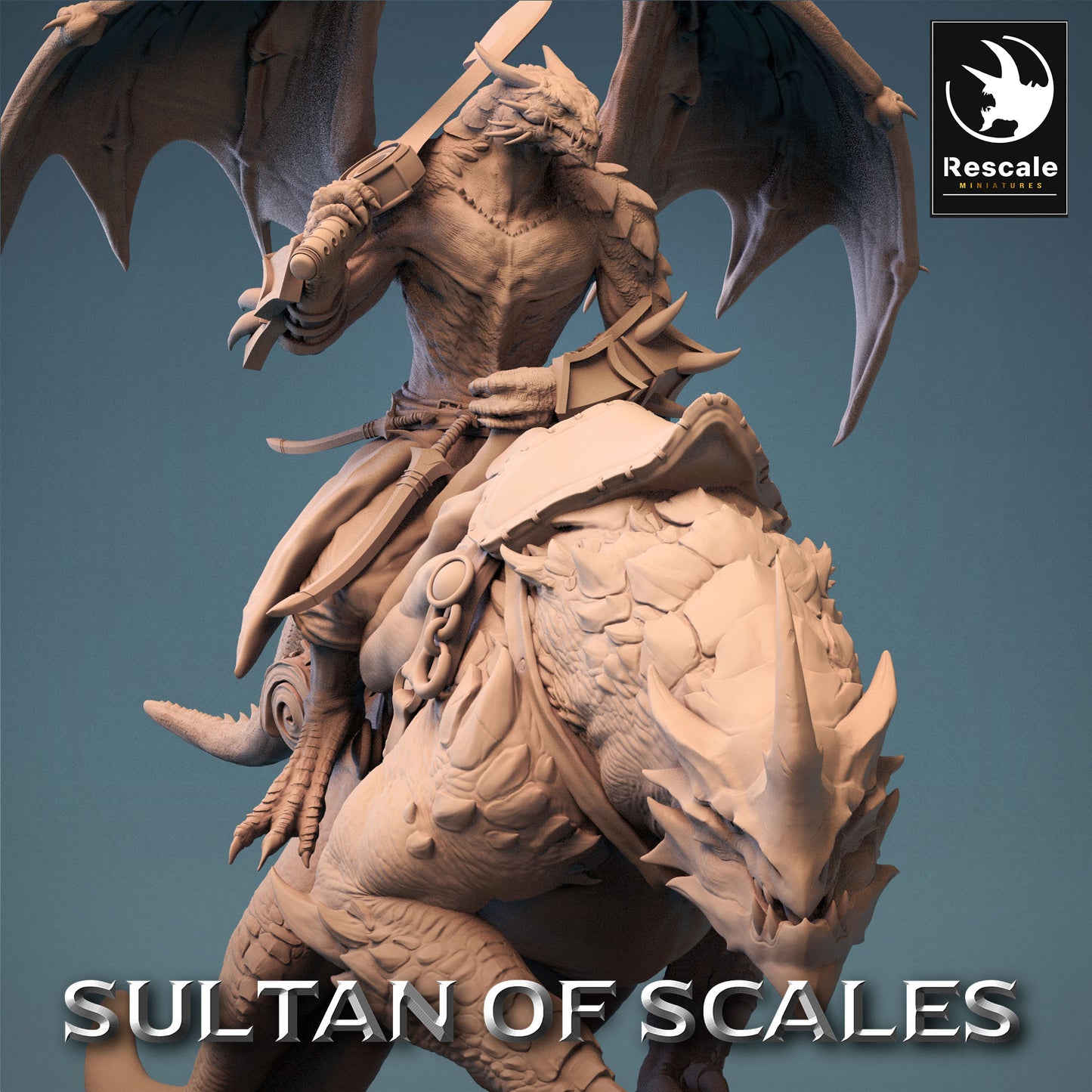 Cavalier Enfant de Dragon sur Lézard - Puissant Soldat du Désert - Guerrier Enfant de Dragon (E3)