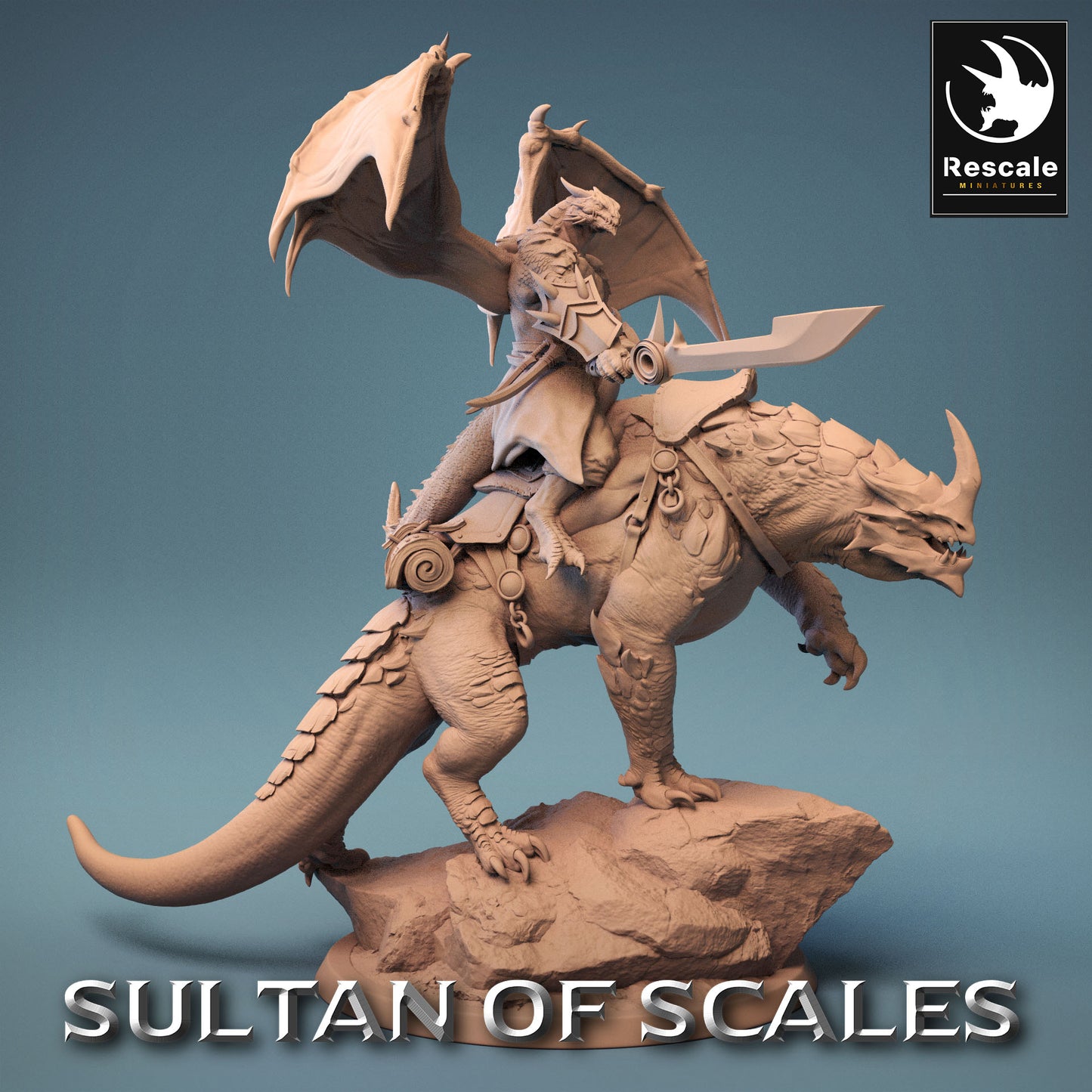 Cavalier Enfant de Dragon sur Lézard - Puissant Soldat du Désert - Guerrier Enfant de Dragon (E5)