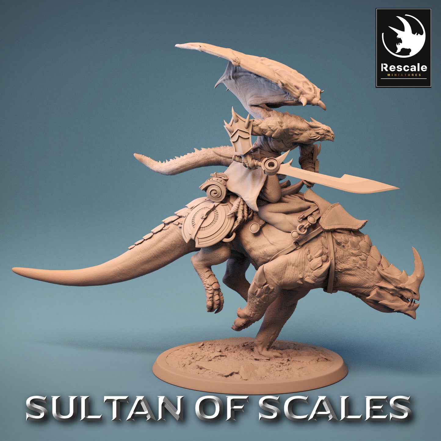 Cavalier Enfant de Dragon sur Lézard - Puissant Soldat du Désert - Guerrier Enfant de Dragon (E2)