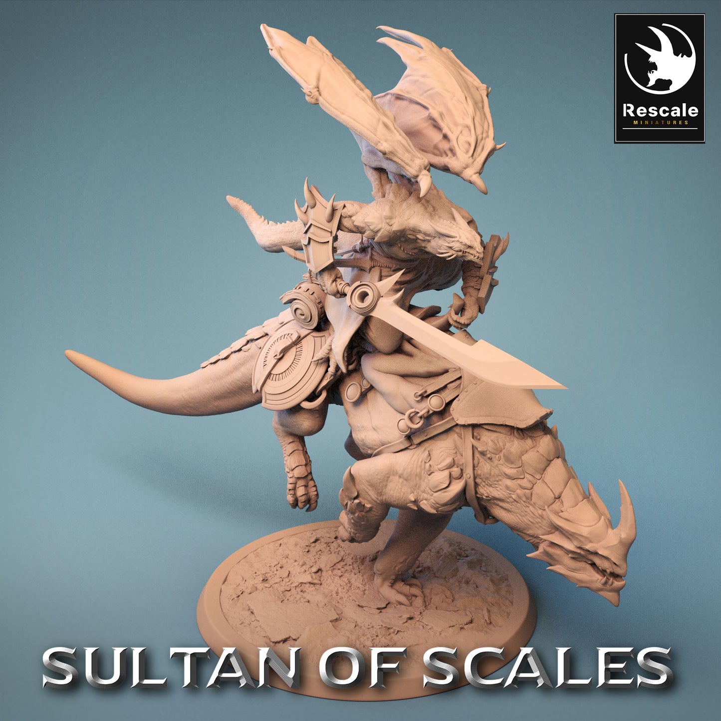 Cavalier Enfant de Dragon sur Lézard - Puissant Soldat du Désert - Guerrier Enfant de Dragon (E2)