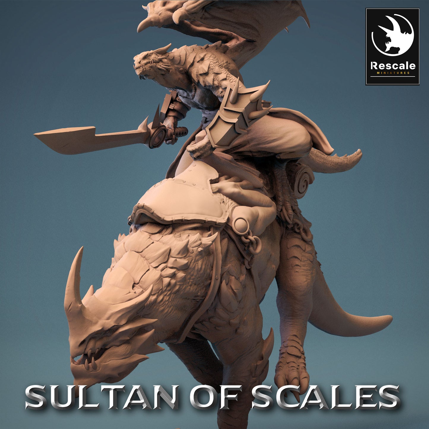 Cavalier Enfant de Dragon sur Lézard - Puissant Soldat du Désert - Guerrier Enfant de Dragon (E2)