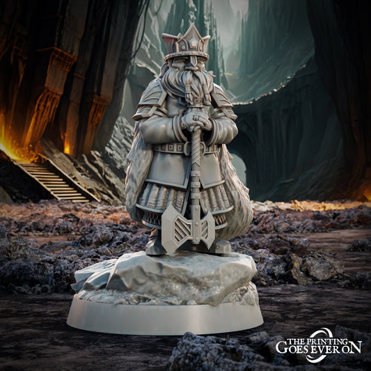 Photo du produit Tabletop 28mm The Printing Goes Ever On (TPGEO) 0 : Roi Nain - Ancien Souverain du Royaume Nain