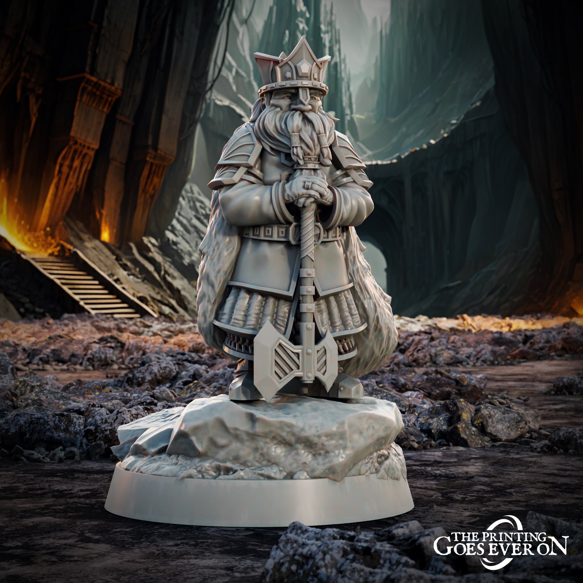 Photo du produit Tabletop 28mm The Printing Goes Ever On (TPGEO) 0 : Roi Nain - Ancien Souverain du Royaume Nain