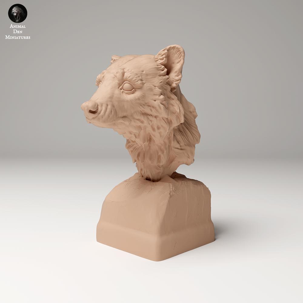 Photo produit 2 : figurine animalière sauvage : raton laveur - buste (24_09_10)