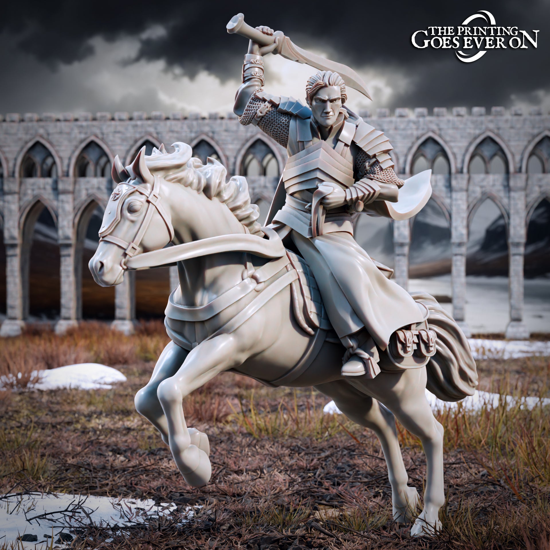 Photo de produit Tabletop 28mm The Printing Goes Ever On (TPGEO) 0 : Frères Elfes - Cavaliers et à pied : Héros courageux des Elfes
