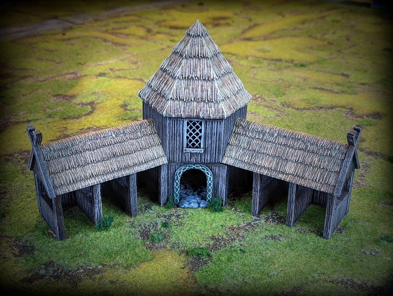 Produktfoto Tabletop 28mm Geländeteile, Häuser, Dekoration und Bits von Creation Conquest (CC) 0: Stallungen - Kingdom Of Saxonia - Mittelalterliches Dorf der Pferdeherren