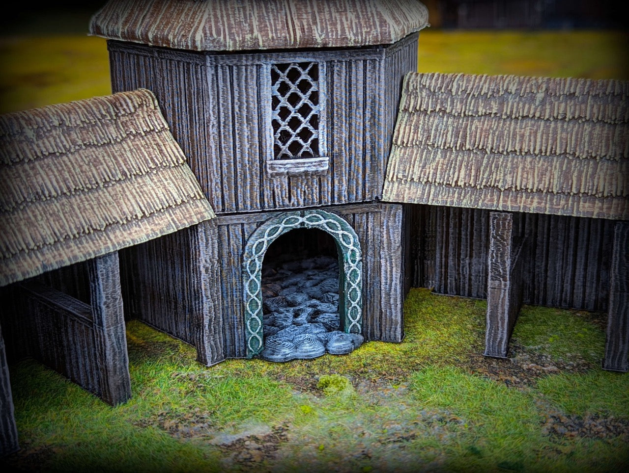 Produktfoto Tabletop 28mm Geländeteile, Häuser, Dekoration und Bits von Creation Conquest (CC) 0: Stallungen - Kingdom Of Saxonia - Mittelalterliches Dorf der Pferdeherren