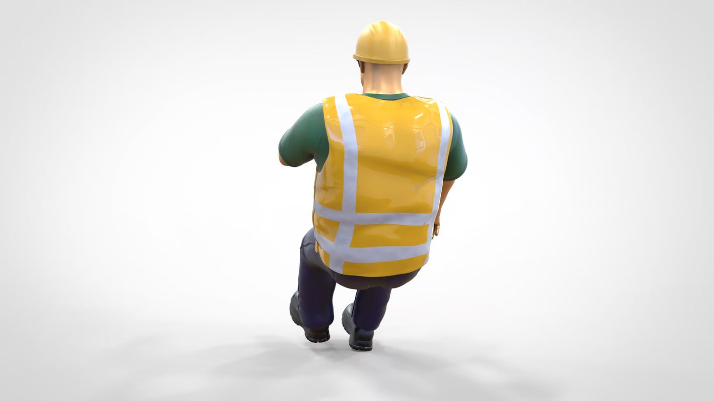 Photo du produit 0 : Conducteur de chantier - Avec casque et lunettes de soleil - Dans le véhicule