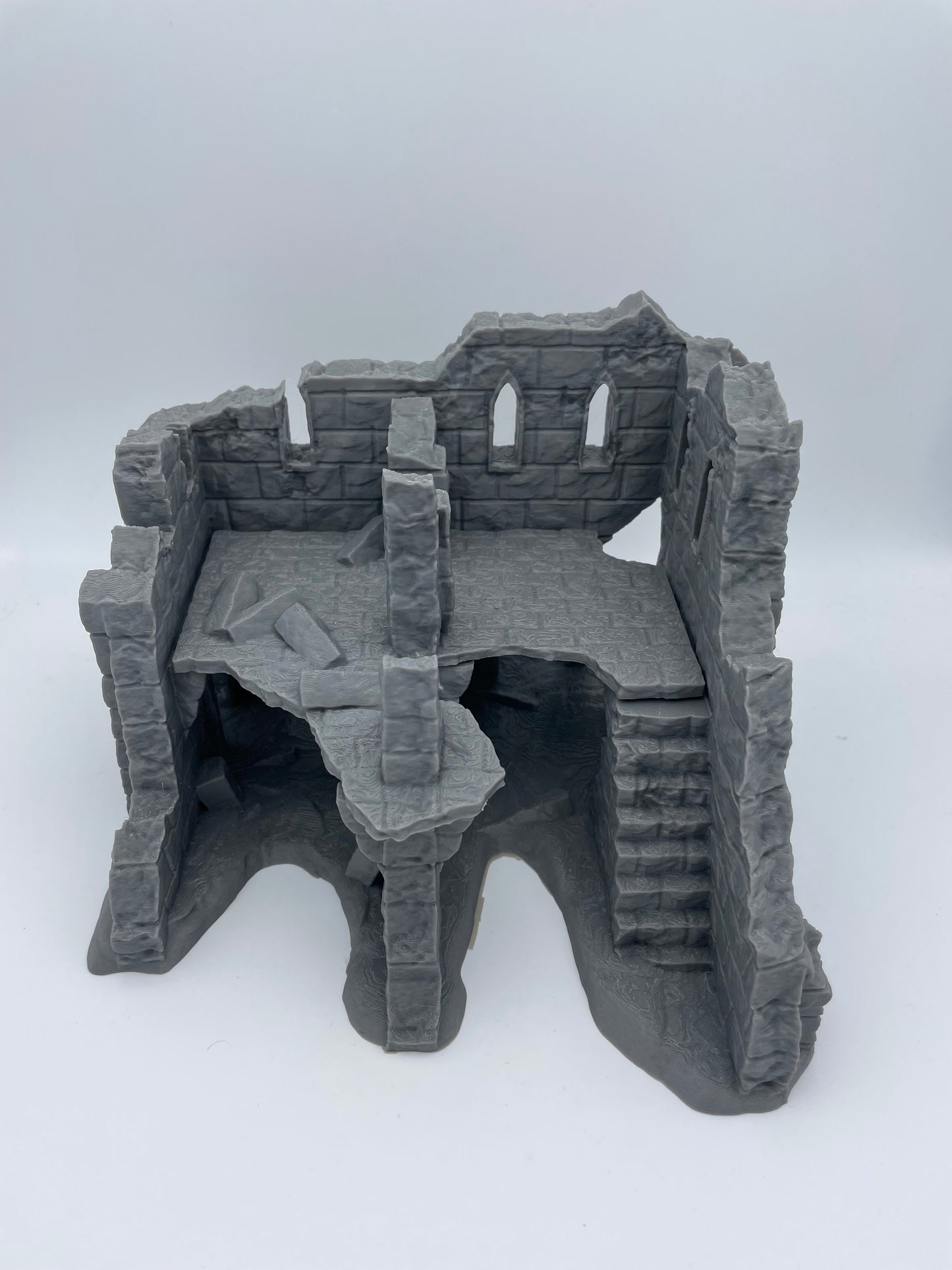 Photo produit Tabletop 28mm The Printing Goes Ever On (TPGEO) 0 : Ruine E - Débris d'une ville médiévale - Maison détruite