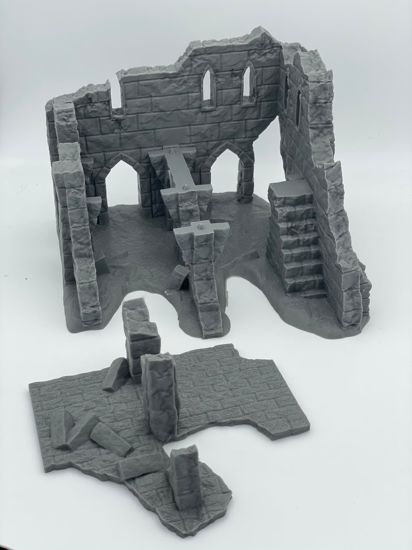 Photo produit Tabletop 28mm The Printing Goes Ever On (TPGEO) 0 : Ruine E - Débris d'une ville médiévale - Maison détruite