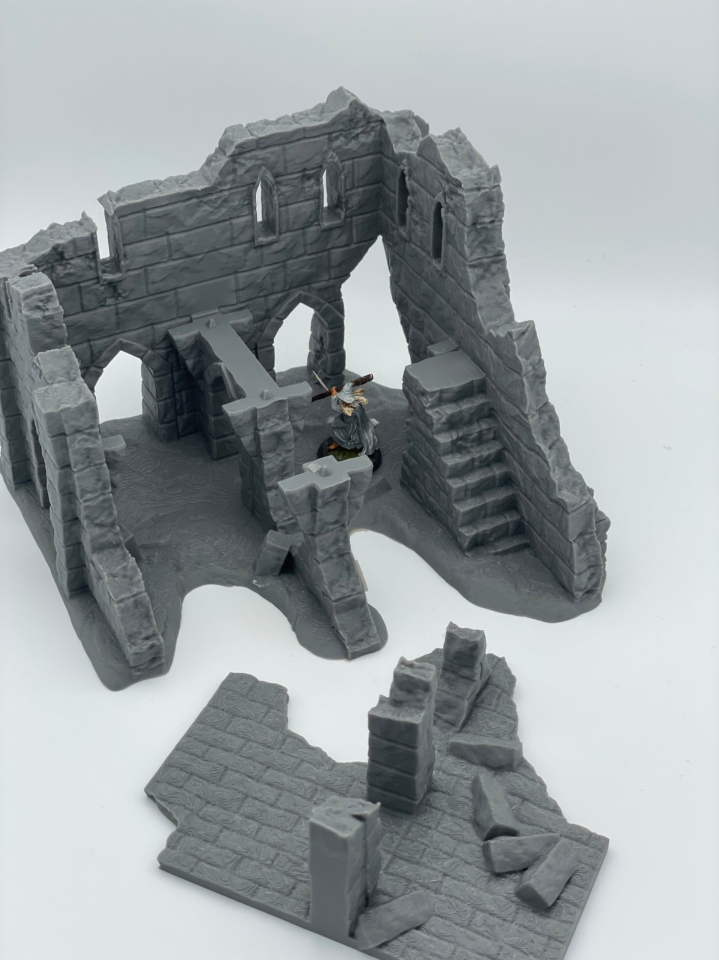 Photo produit Tabletop 28mm The Printing Goes Ever On (TPGEO) 0 : Ruine E - Débris d'une ville médiévale - Maison détruite