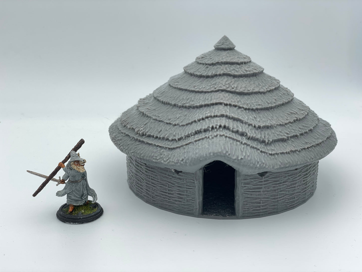 Photo produit Tabletop 28mm The Printing Goes Ever On (TPGEO) 0 : Hutte des autochtones B - Habitation primitive avec toit de chaume - Maison des indigènes