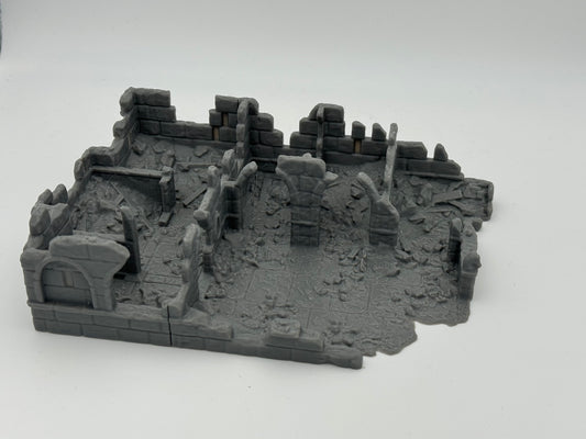 Photo de produit Tabletop 28mm The Printing Goes Ever On (TPGEO) 0 : Ruines d'écuries Ivory City - Bâtiment du royaume de Gonthan - Terrain de Table Ruines d'écuries