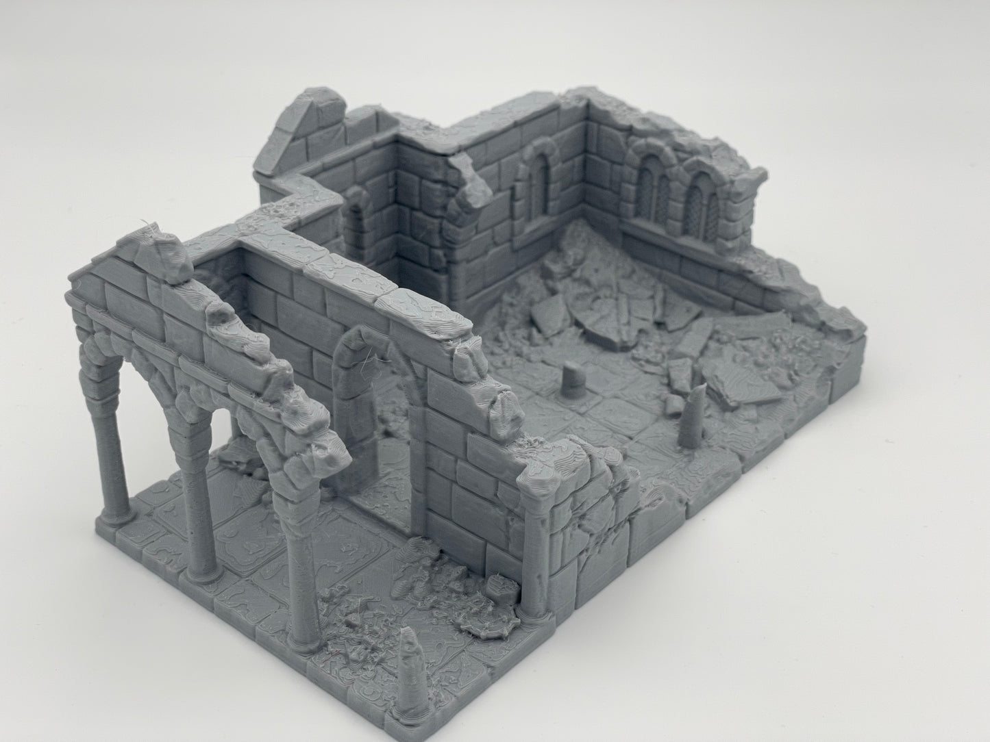 Photo du produit Tabletop 28mm The Printing Goes Ever On (TPGEO) 0 : Ruine maison médiévale A1 - Restes du bâtiment du royaume humain Gonthan