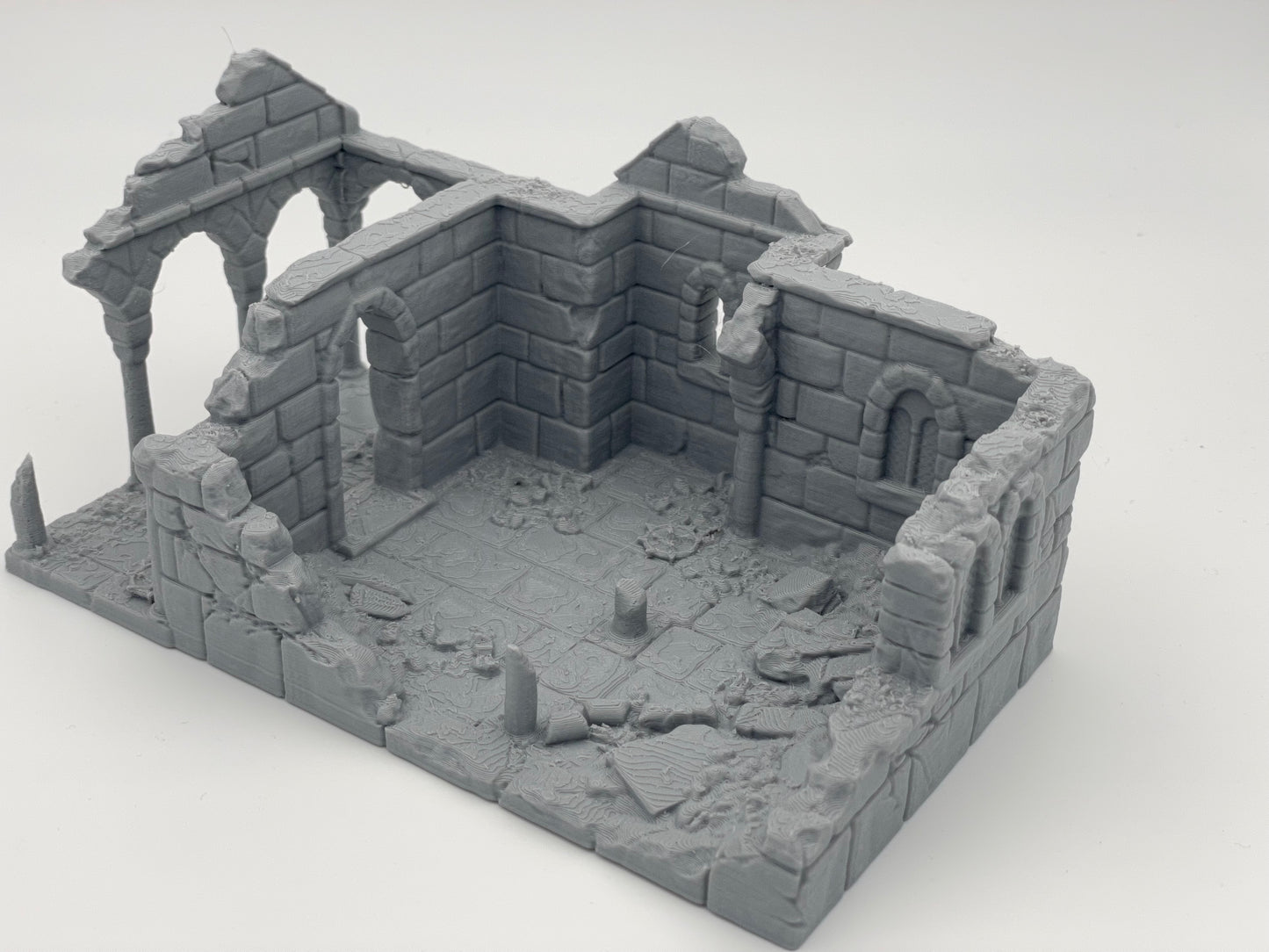 Photo du produit Tabletop 28mm The Printing Goes Ever On (TPGEO) 0 : Ruine maison médiévale A1 - Restes du bâtiment du royaume humain Gonthan
