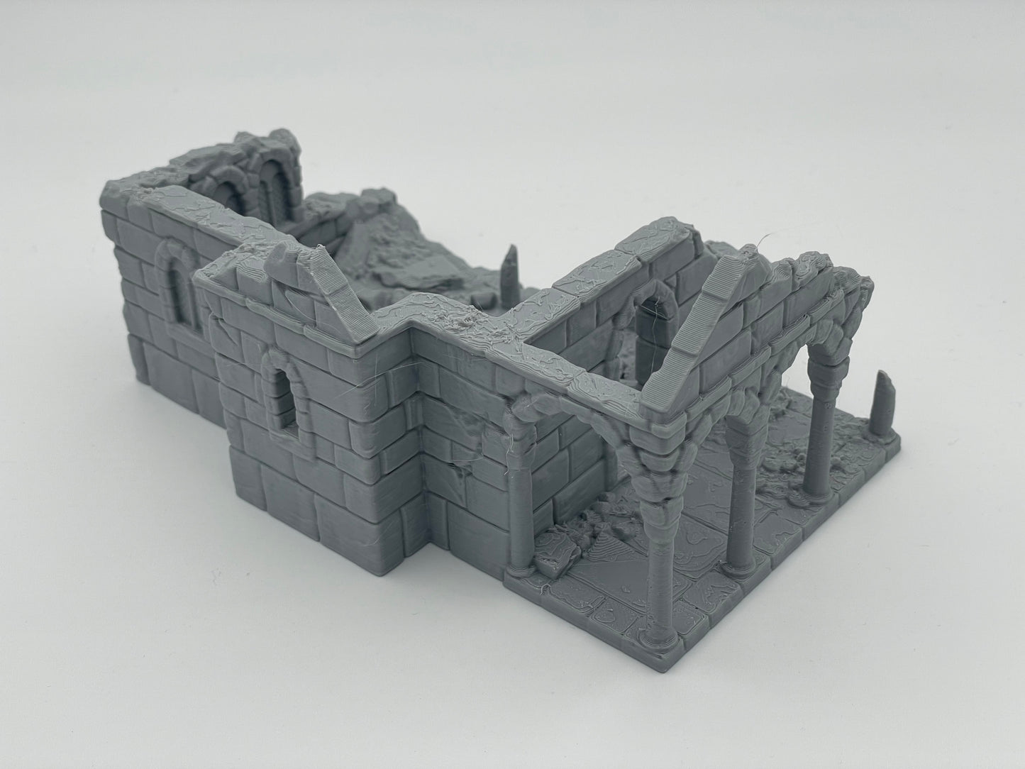 Photo du produit Tabletop 28mm The Printing Goes Ever On (TPGEO) 0 : Ruine maison médiévale A1 - Restes du bâtiment du royaume humain Gonthan