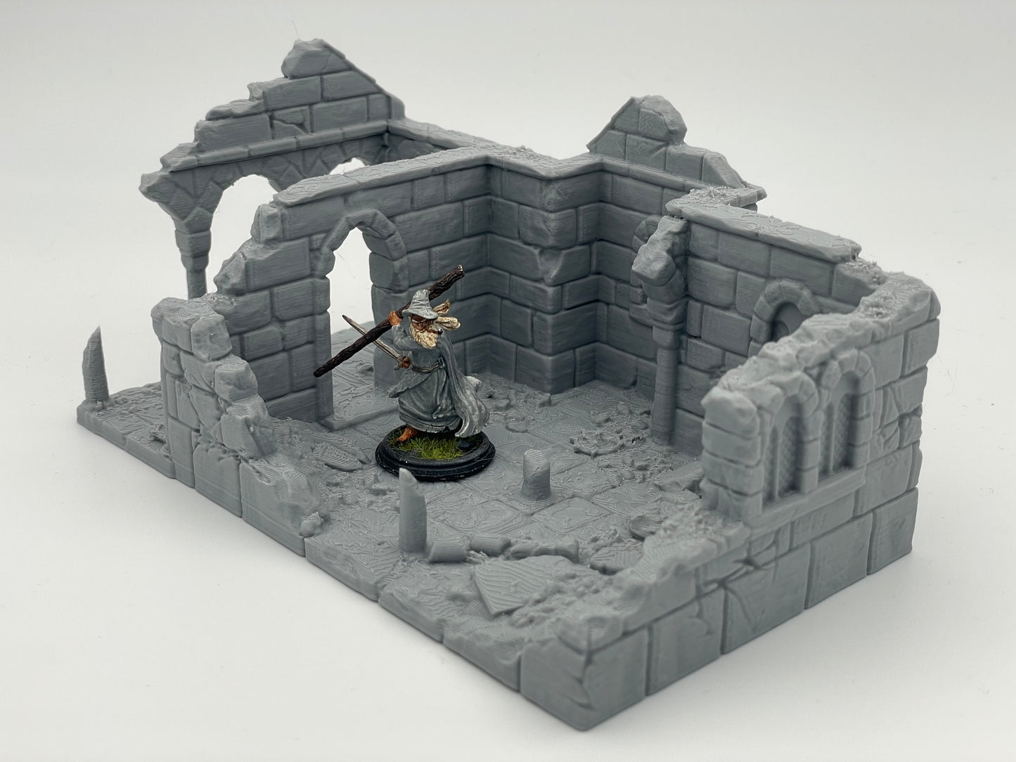 Photo du produit Tabletop 28mm The Printing Goes Ever On (TPGEO) 0 : Ruine maison médiévale A1 - Restes du bâtiment du royaume humain Gonthan