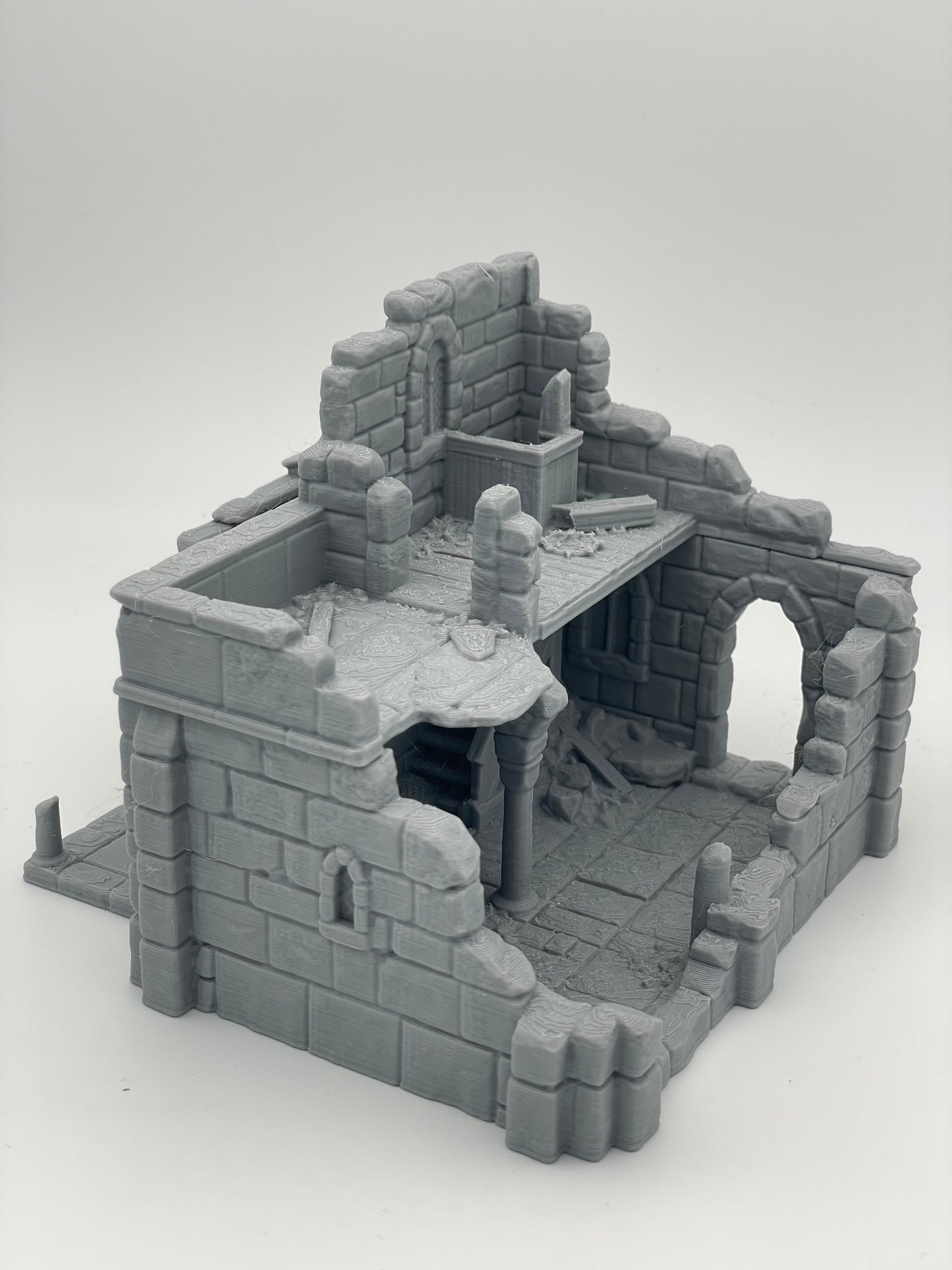 Photo de produit Tabletop 28mm The Printing Goes Ever On (TPGEO) 0 : Ruine maison médiévale A2 - Restes du bâtiment du royaume humain Gonthan
