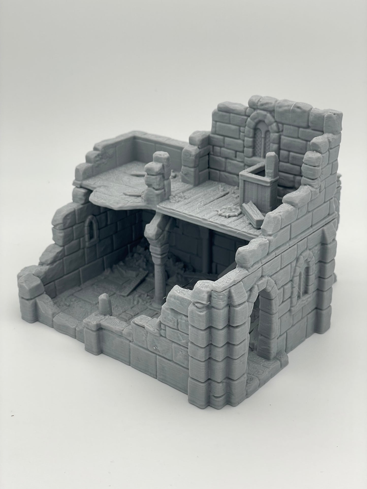 Photo de produit Tabletop 28mm The Printing Goes Ever On (TPGEO) 0 : Ruine maison médiévale A2 - Restes du bâtiment du royaume humain Gonthan