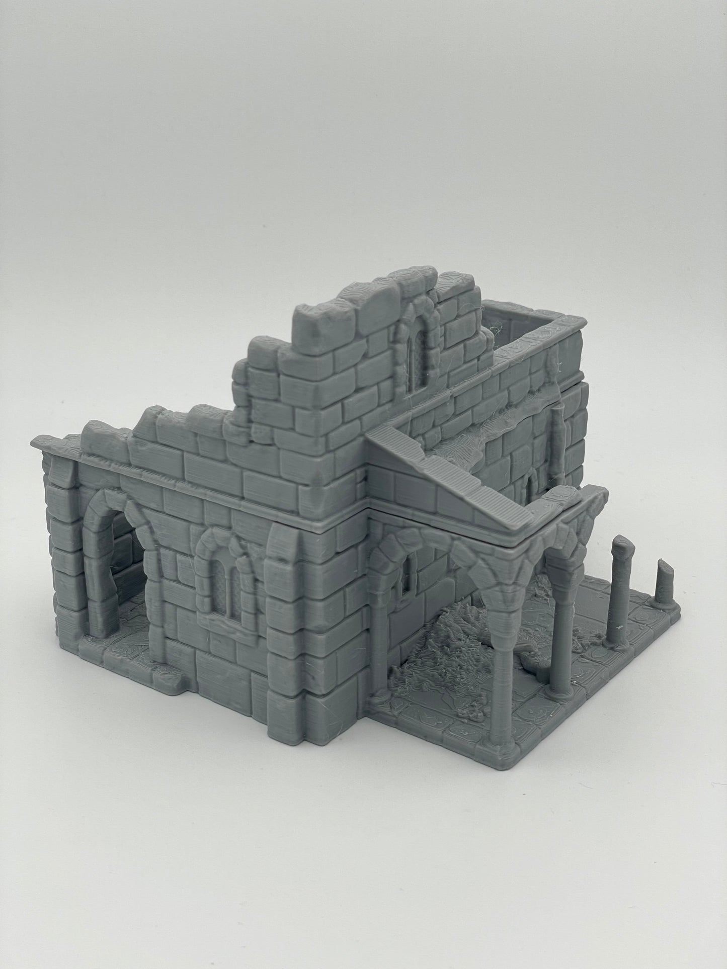 Photo de produit Tabletop 28mm The Printing Goes Ever On (TPGEO) 0 : Ruine maison médiévale A2 - Restes du bâtiment du royaume humain Gonthan
