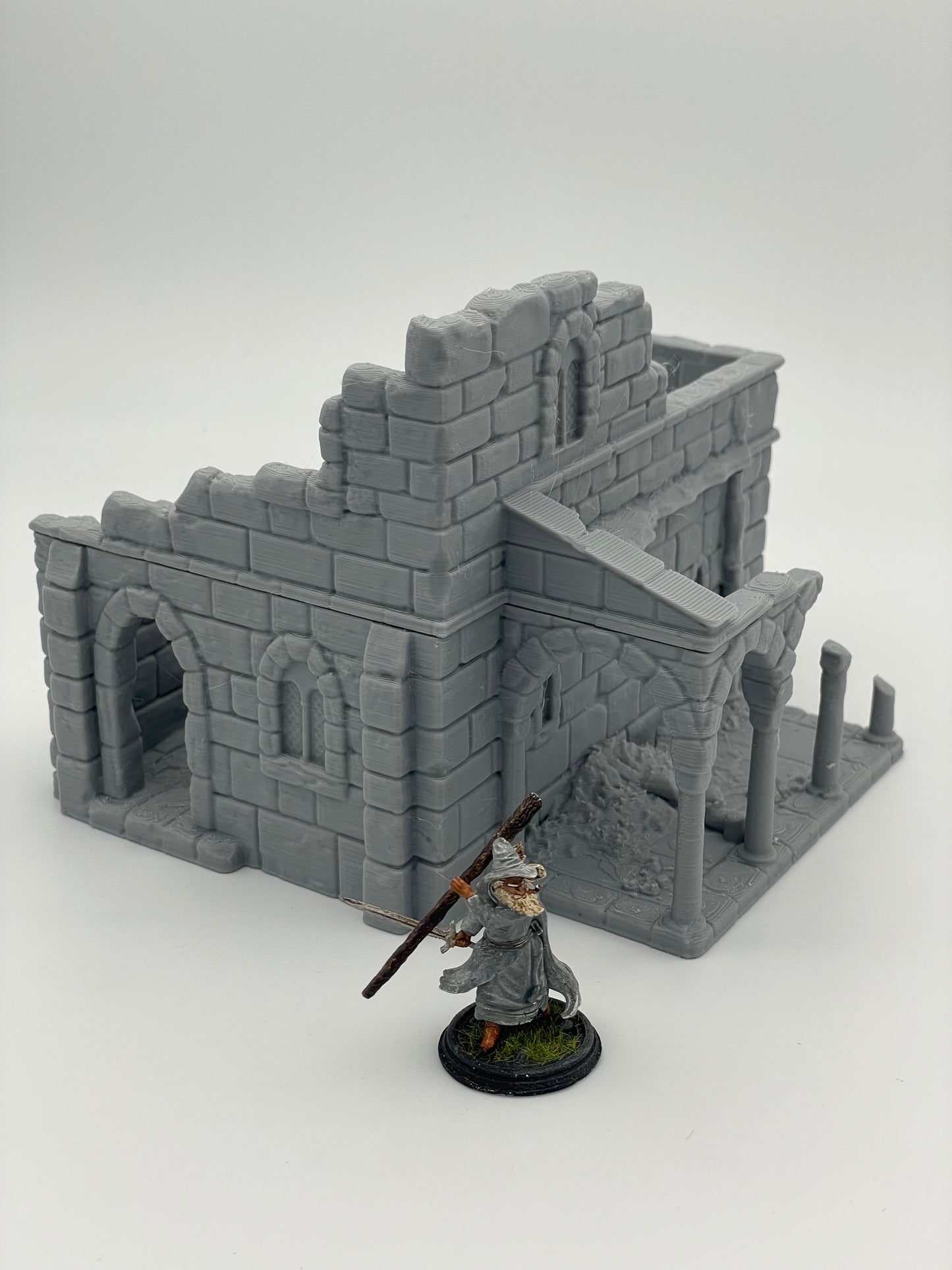 Photo de produit Tabletop 28mm The Printing Goes Ever On (TPGEO) 0 : Ruine maison médiévale A2 - Restes du bâtiment du royaume humain Gonthan