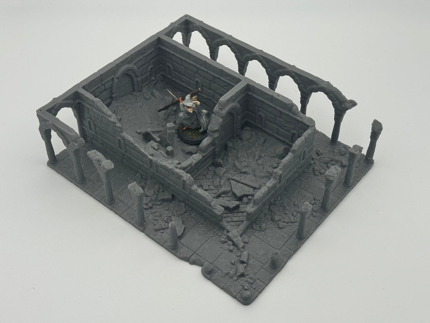 Produktfoto Tabletop 28mm The Printing Goes Ever On (TPGEO) 0: Haus A Ruinen Ivory City - Gebäude Königreich Gonthan - Tabletop Terrain
