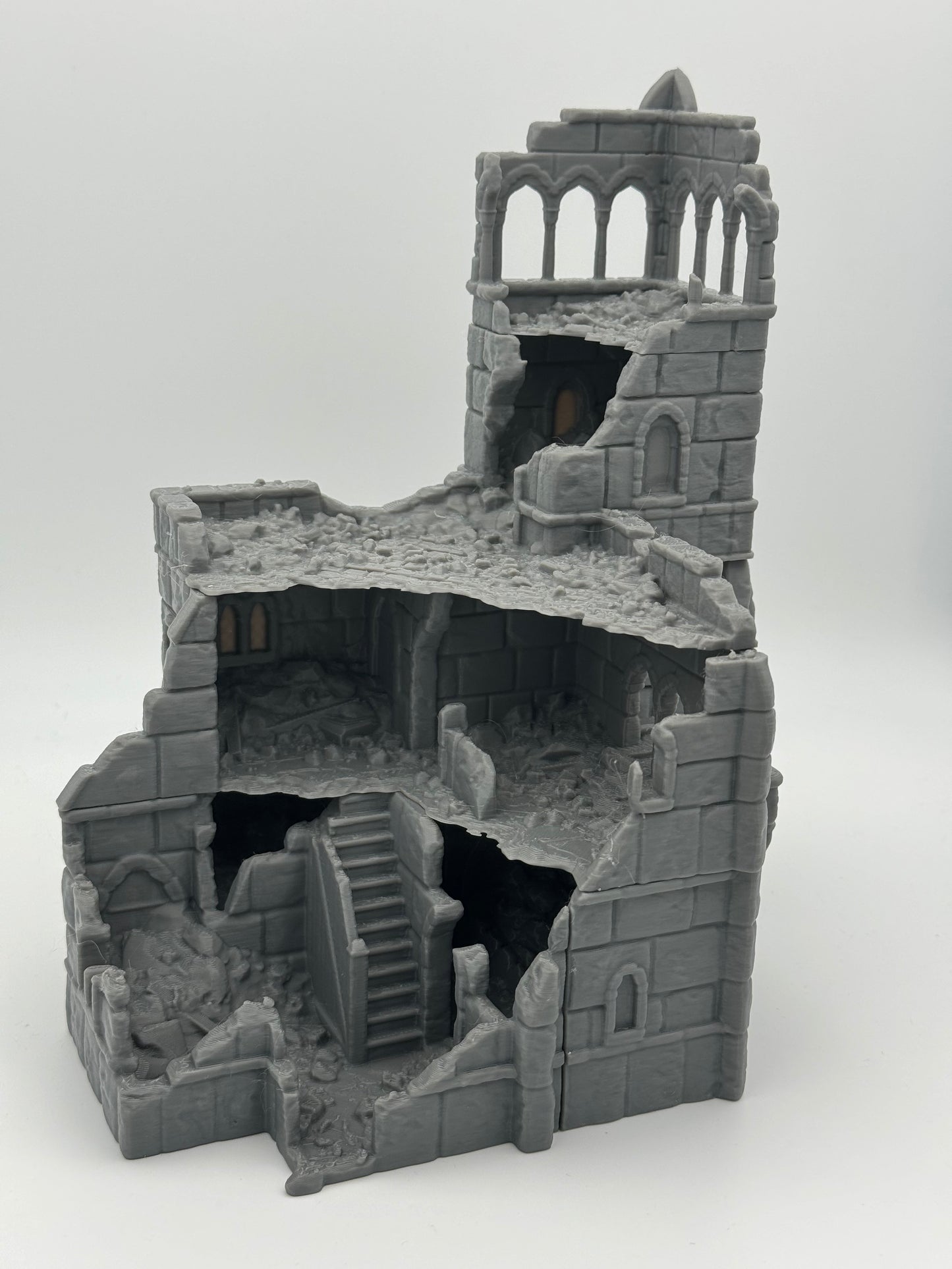 Photo du produit Tabletop 28mm The Printing Goes Ever On (TPGEO) 0 : Ruines de la mairie de la ville d'ivoire - Bâtiment du royaume de Gonthan - Terrain de mairie Tabletop