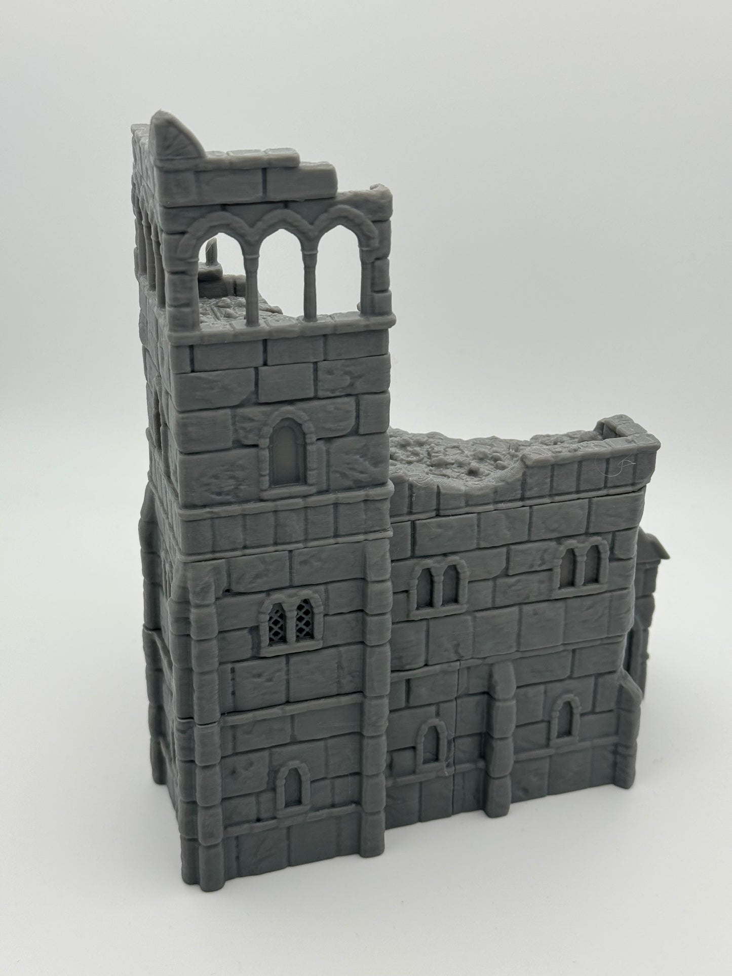 Photo du produit Tabletop 28mm The Printing Goes Ever On (TPGEO) 0 : Ruines de la mairie de la ville d'ivoire - Bâtiment du royaume de Gonthan - Terrain de mairie Tabletop