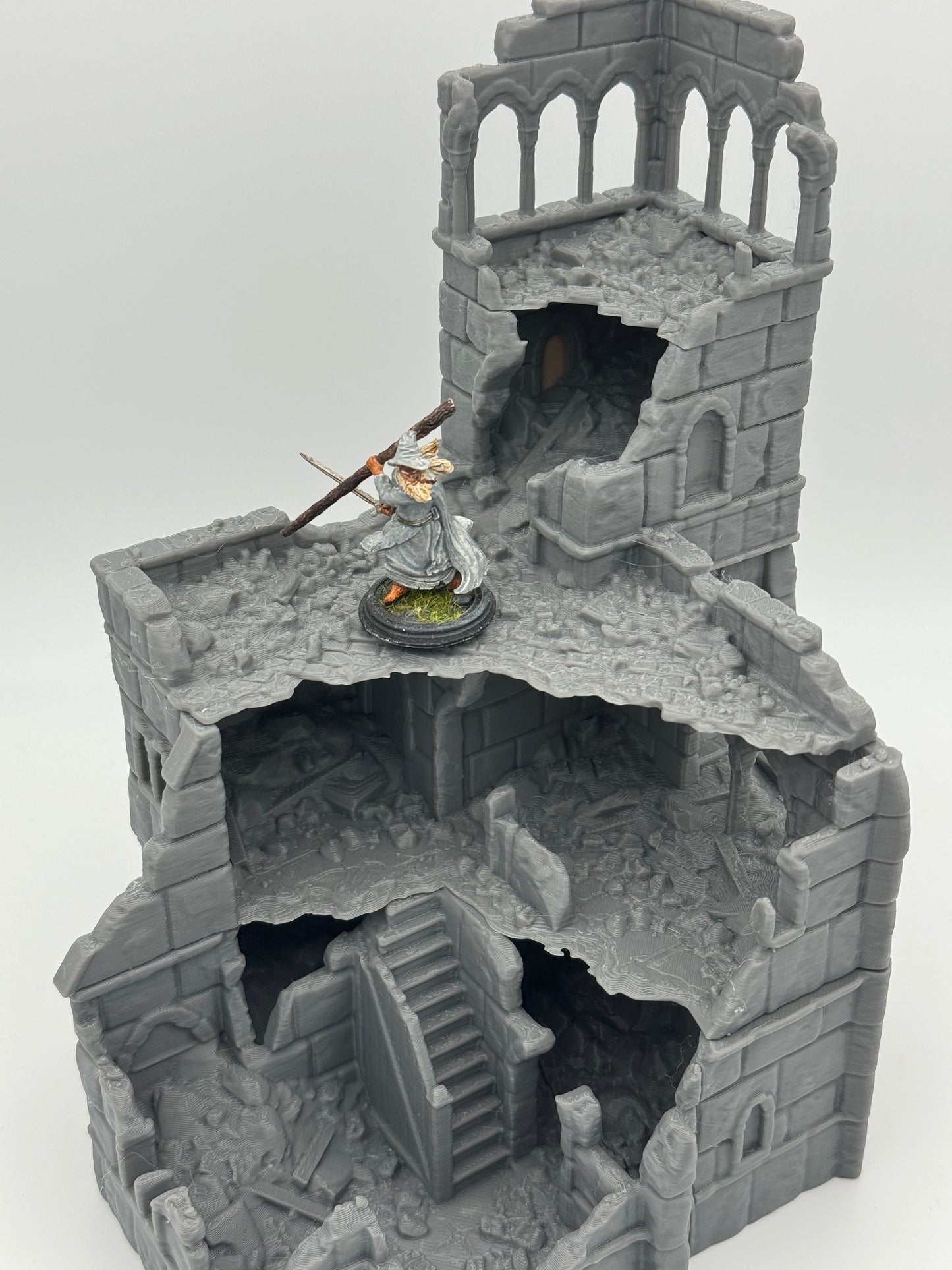 Photo du produit Tabletop 28mm The Printing Goes Ever On (TPGEO) 0 : Ruines de la mairie de la ville d'ivoire - Bâtiment du royaume de Gonthan - Terrain de mairie Tabletop